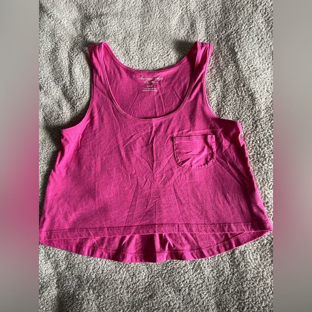 American Eagle Outfitters Fuchsia Pink Tank Top